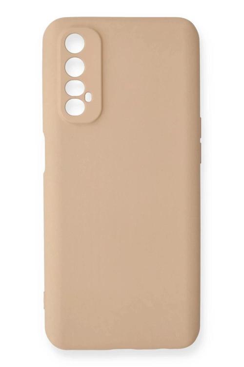 Realme 7 Kılıf Nano içi Kadife Silikon - Pudra