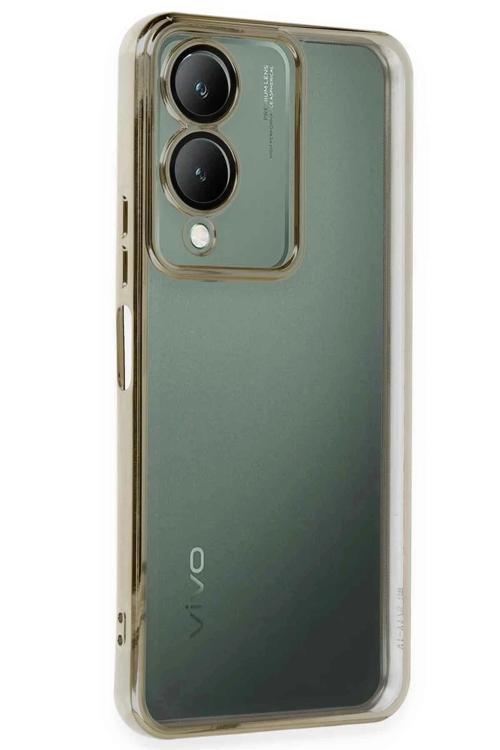 Vivo Y17S Kılıf Lensli Silikon - Gold