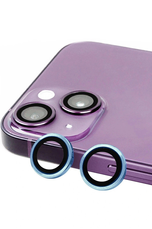 iPhone 15 Plus Raze Metal Kamera Lens - Mavi