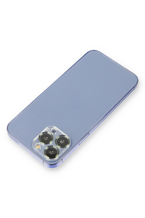 iPhone 13 Pro Metal Kamera Lens Koruma Cam - Koyu Yeşil