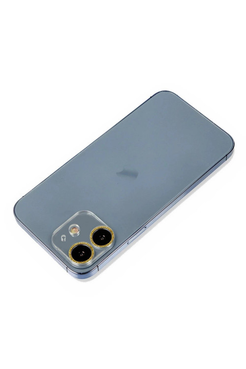 iPhone 12 Shine Kamera Lens Koruma Cam - Gold
