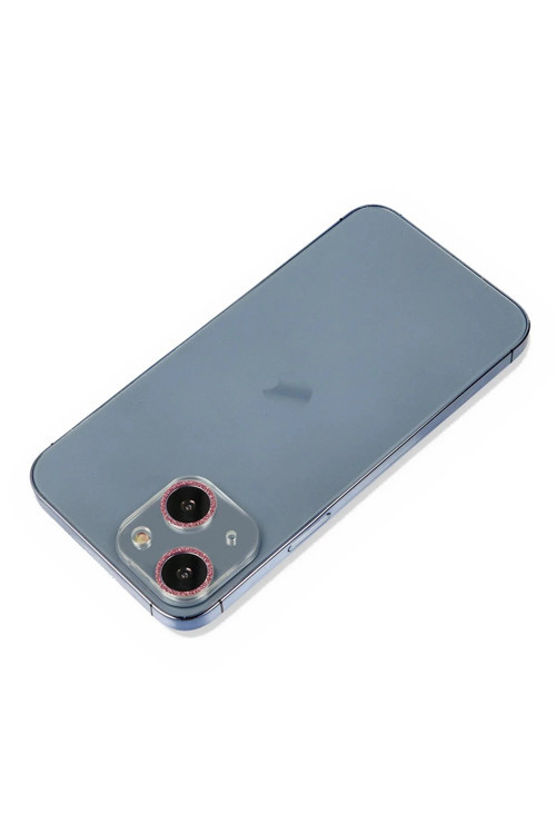 iPhone 13 Shine Kamera Lens Koruma Cam - Pembe