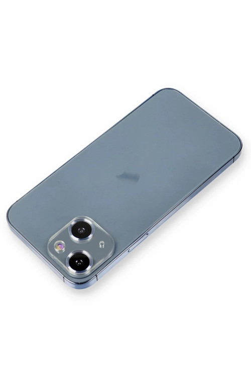 iPhone 14 Plus Metal Kamera Lens Koruma Cam - Sierra Blue