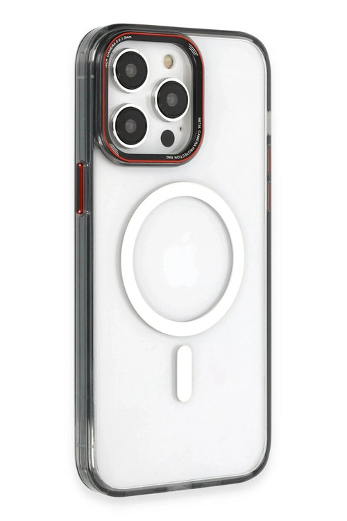 iPhone 14 Pro Kılıf Dinamik Magneticsafe Silikon - Siyah