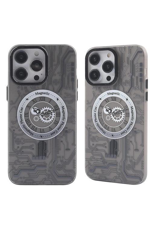 iPhone 14 Pro Max Kılıf Apollo Magneticsafe Desenli Kapak - Apollo Siyah - 1