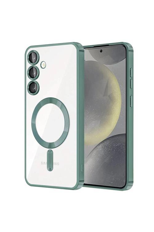 Samsung Galaxy S24 Plus Kılıf Kross Magneticsafe Kapak - Koyu Yeşil