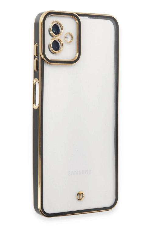Samsung Galaxy A04 Kılıf Liva Lens Silikon - Siyah