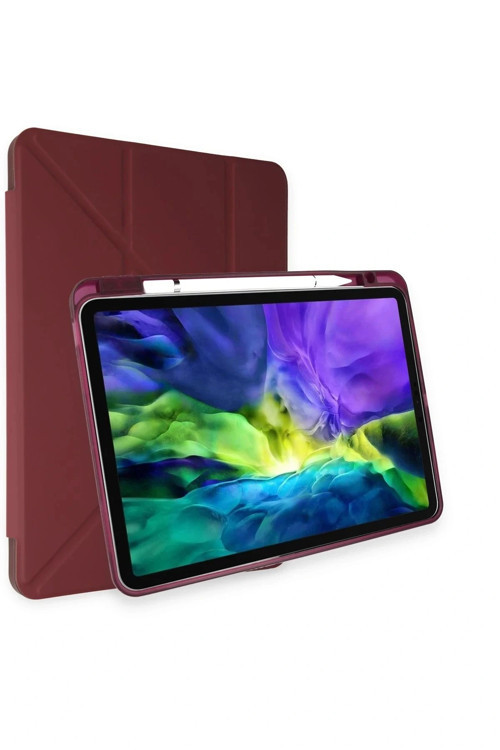 iPad Pro 11 (2024) Kılıf Kalemlikli Mars Tablet Kılıfı - Mor
