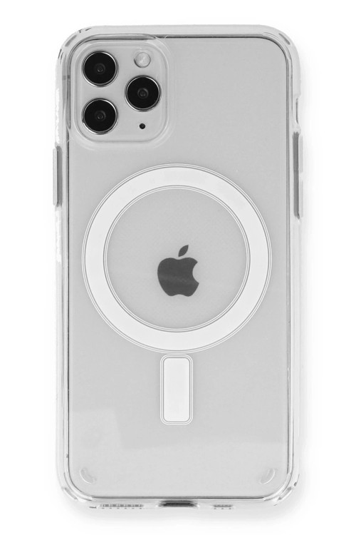 iPhone 12 Pro Max Kılıf Magneticsafe Şeffaf Silikon - Şeffaf