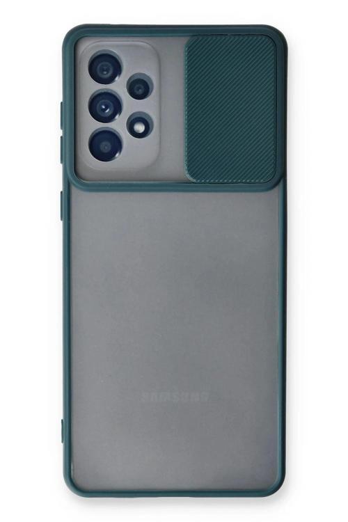 Samsung Galaxy A53 5G Kılıf Palm Buzlu Kamera Sürgülü Silikon - Yeşil