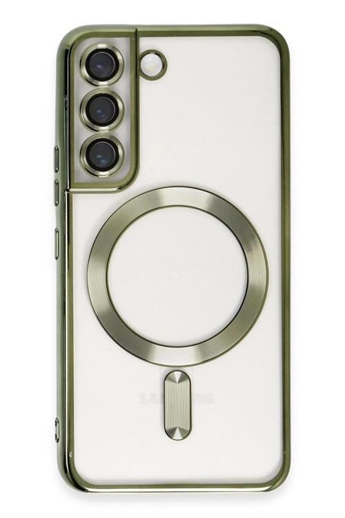 Samsung Galaxy S22 Kılıf Kross Magneticsafe Kapak - Koyu Yeşil