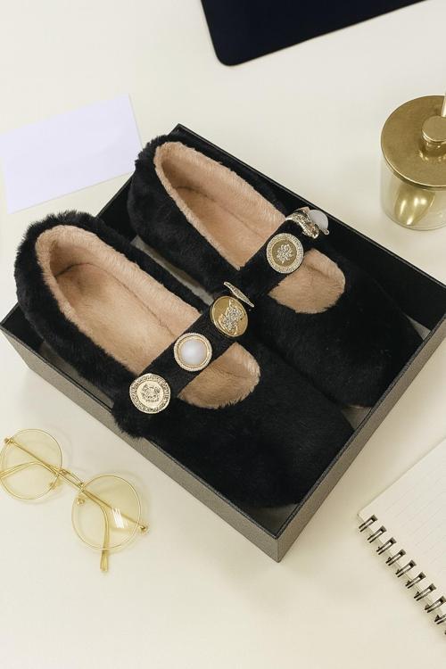 ZERA HOME Kadın Ev Babeti Kışlık İyi Yünlü Ev Ayakkabısı Panduf