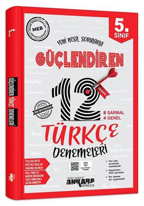 Ankara Yayınları 5. Sınıf Türkçe Güçlendiren 12 Li Deneme 2021-2022