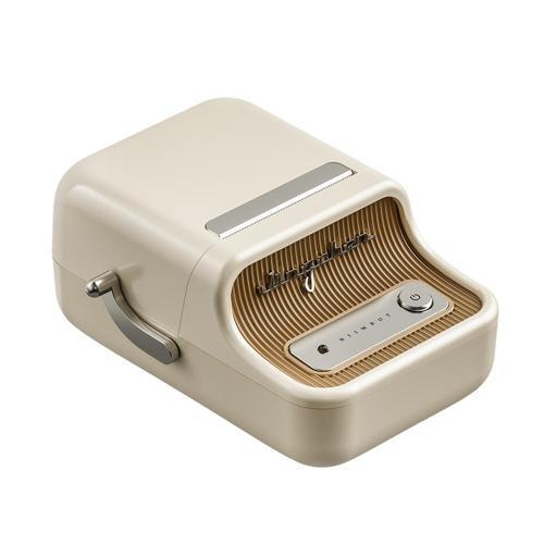 B21 Pro Bluetooth Taşınabilir Termal Etiket Yazıcı - Krem (300DPI)