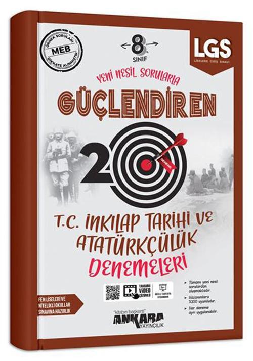 Ankara Yayınları 8. Sınıf Lgs İnkilap Tarihi Güçlendiren 20 Li Deneme
