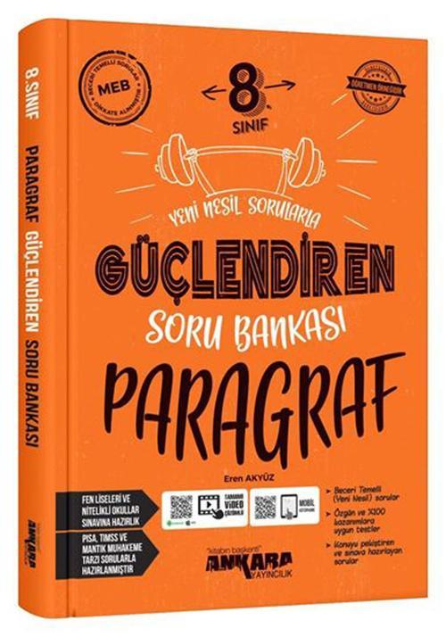 Ankara Yayınları 8. Sınıf Lgs Paragraf Güçlendiren Soru Bankası 2021-2022