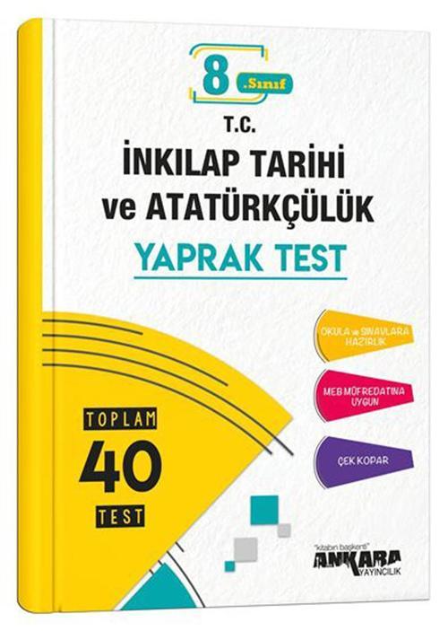 Ankara Yayınları 8. Sınıf Lgs T.C İnkılap Tarihi Yaprak Test
