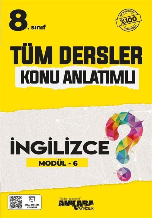 Ankara Yayınları 8. Sınıf Lgs Tüm Dersler Konu Modül 6 İngilizce 2021-2022