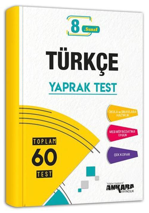 Ankara Yayınları 8. Sınıf Lgs Türkçe 60 Yaprak Test