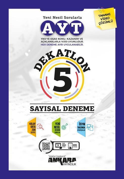 Ankara Yayınları Ayt Sayısal 5 Dekatlon Deneme
