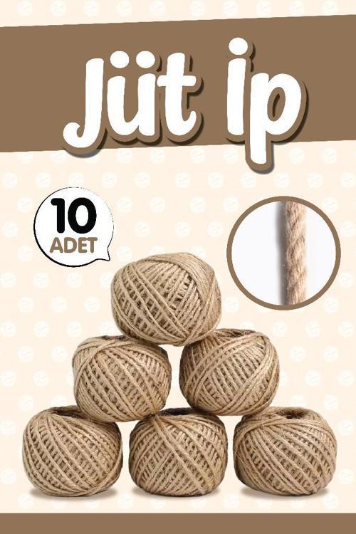 Jüt İp Hasır İp 100 Metre 10 Adet Hasır İp – Örgü Ipi – Örgü Ipi-T1490
