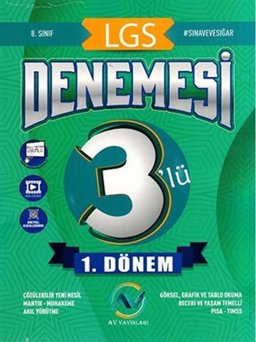 Av Yayınları 8. Sınıf Lgs Deneme 1.Dönem 3 Lü 2020