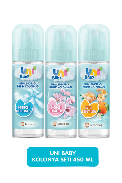 Kolonya Seti 450 Ml (Çiçeksi Kokular & Bebeksi Kokular & Tatlı Esintiler)
