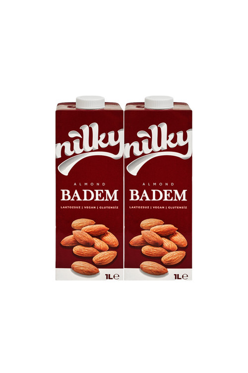 Badem Sütü Glütensiz Bitkisel Bazlı Laktosuz Vegan 2X1 Lt