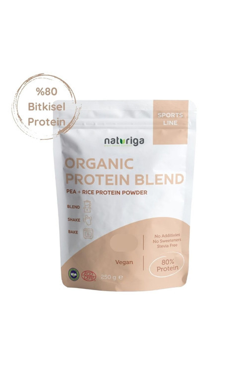 Organik Bitkisel Protein Karışımı 250 Gr (Bezelye Pirinç Proteini Tozu)