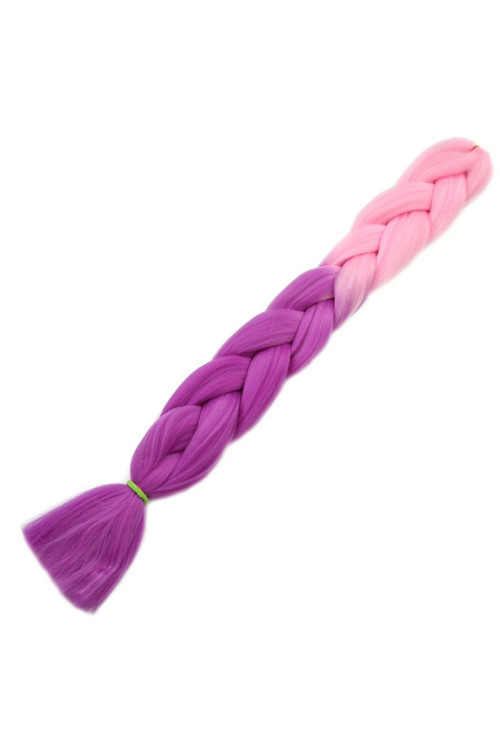 Afrika Örgülük Sentetik Ombreli Saç 100 Gr. / Açık Pembe / Lila