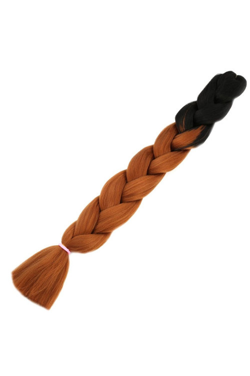 Afrika Örgülük Sentetik Ombreli Saç 100 Gr. / Siyah / Bakır