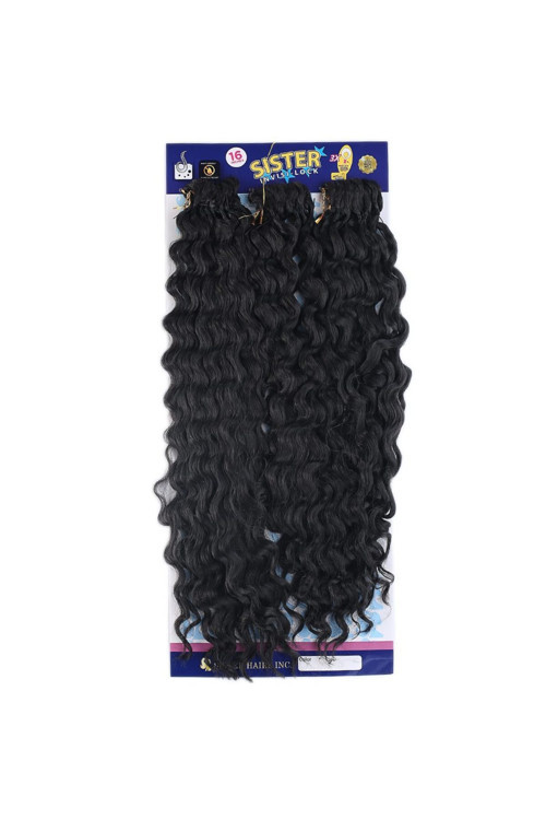 Nice Bulk Afro Su Dalgası Saç / Koyu Kestane