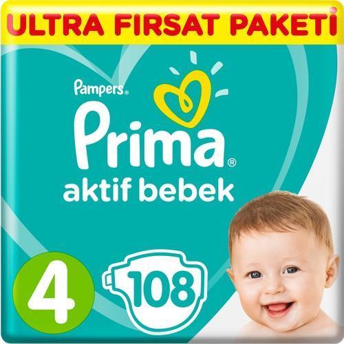 Bebek Bezi Aktif Bebek 4 Beden 108 Adet Maxi Ultra Fırsat Paketi