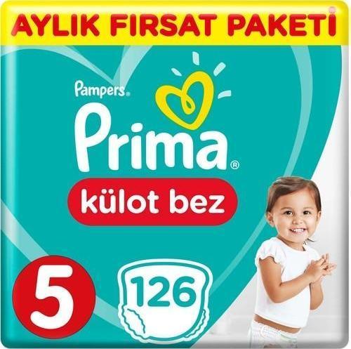 Pants Külot Bebek Bezi 5 Beden Junior Aylık Fırsat Paketi 126 Adet
