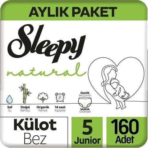 Natural Külot Bebek Bezi 5 Beden Junior 4x2'li Jumbo 160 Adet