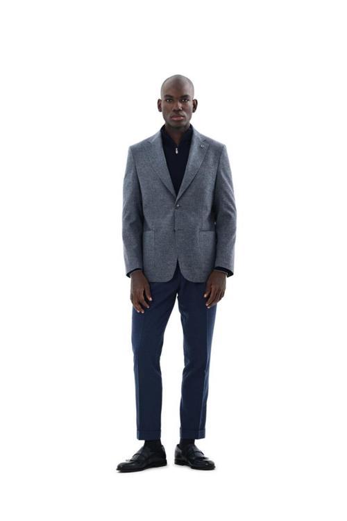 Erkek Kırlangıç Yaka Kruvaze Ceket-KAX5174W