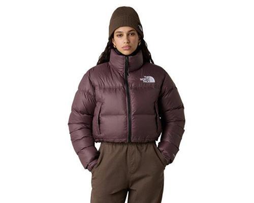 W Nuptse Short Jacket Kadın Outdoor Montu (700 Dolgu Kaz Tüyü) NF0A5GGEBQ71 Gri