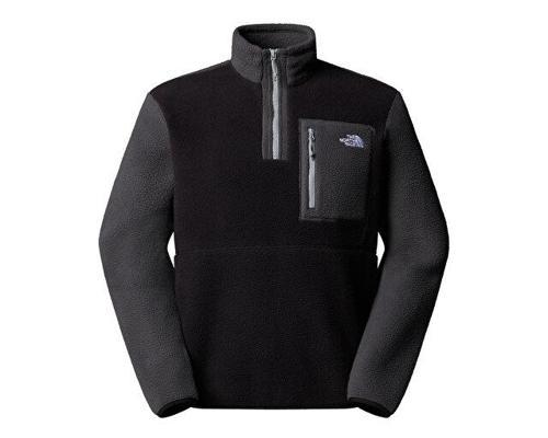 M Yumiori 1/4 Zip Erkek Outdoor Çeyrek Fermuarlı Polar Ceket NF0A883SS5H1 Siyah