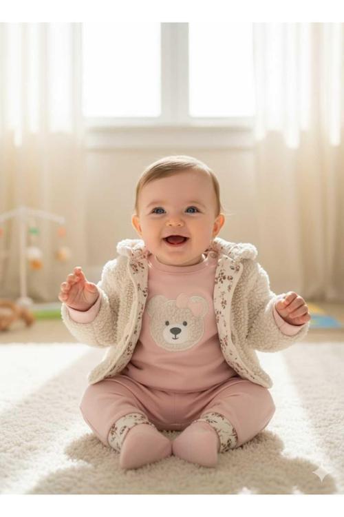 Hırkalı Kız Bebek 3 Lü Takım