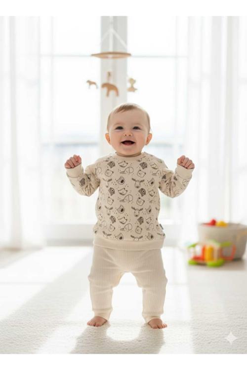 2 Çıtçıtlı Yaka 2 Li Bebek Takım