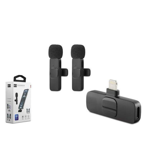 HDX2784 Kablosuz Çift  Yaka Mikrofonlu Lighting Hassas 20 metre erişilebilir