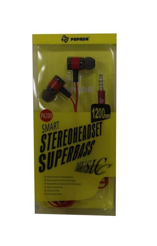 Papada PA200 Kırmızı Renk Mikrofonlu Kulaklık