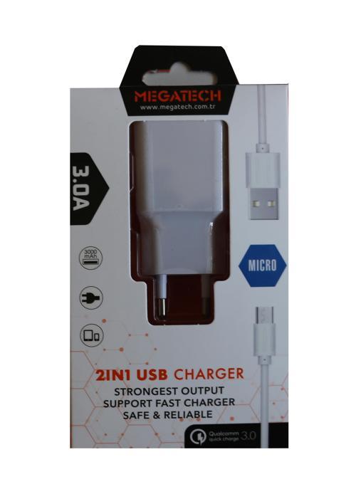 CC01 5v-3.0 Ev Şarj+ Micro Kablo Hızlı Şarj