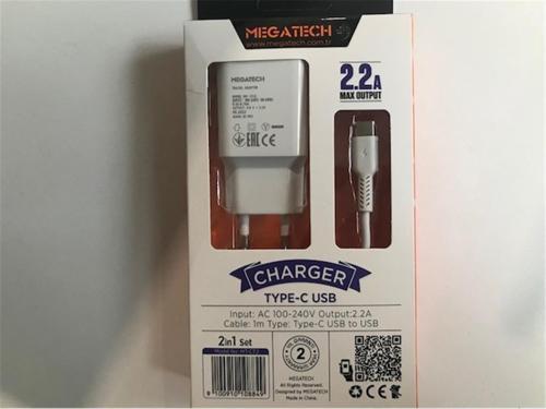 Mt-CT2 2.2a 2ın1 Typc-e Ev Şarj+Type-c Kablo Hızlı Şarj