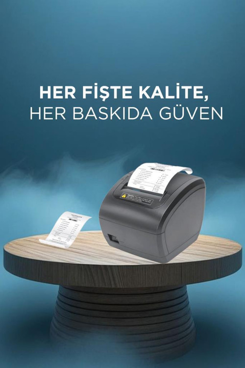 Torima TRP-838X Siyah Termal Adisyon,Fiş,Barkod,Adres,Posta Etiketi,Pazaryerleri İle Uyumlu Yazıcı 2