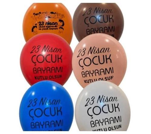 Party Marty 23 Nisan Balon Renkli 100Lü
