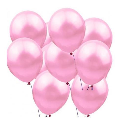 Party Marty Metalik Balon Pembe 100Lü