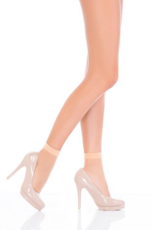 3 Adet Açık Ten Rengi Soket Çorap