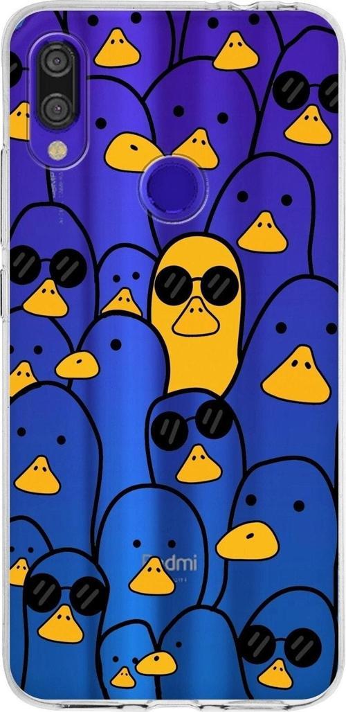 Xiaomi Redmi Note 7 Pro Uyumlu Kapak Duck Tasarımlı Şeffaf Silikon Kılıf