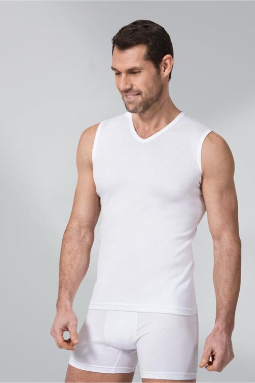 Erkek V Yaka Atlet Sıfır Kol Body 6Lı Paket 118